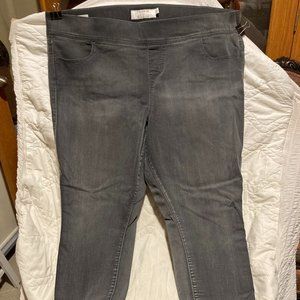 Torrid pull-on faded wash black jeggings